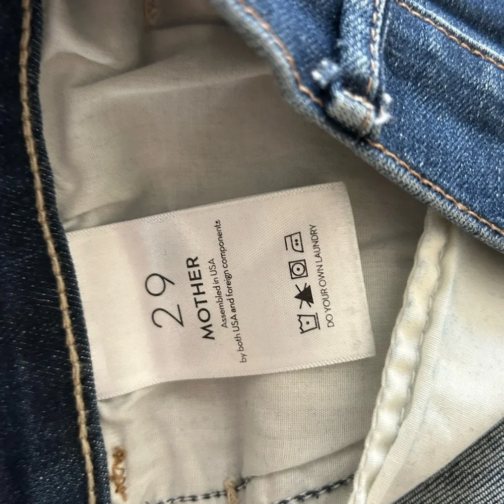 MOTHER-THE HUSTLER ANKLE FRAY  Straight,cropped  Jeans - Picture 6 of 7